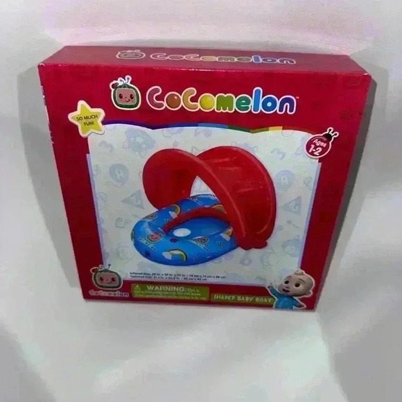NEW! Cocomelon Float Pool Raft Shaded Covered Ages 1-2 - Picture 1 of 6